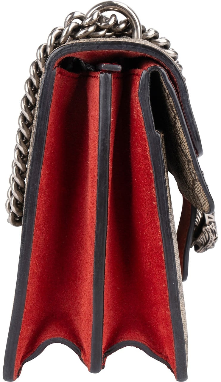 Gucci Gucci Monogram GG Supreme Suede Dionysus Shoulder Bag Beige