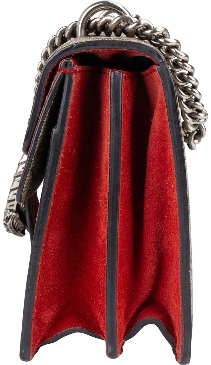 Gucci Gucci Monogram GG Supreme Suede Dionysus Shoulder Bag Beige