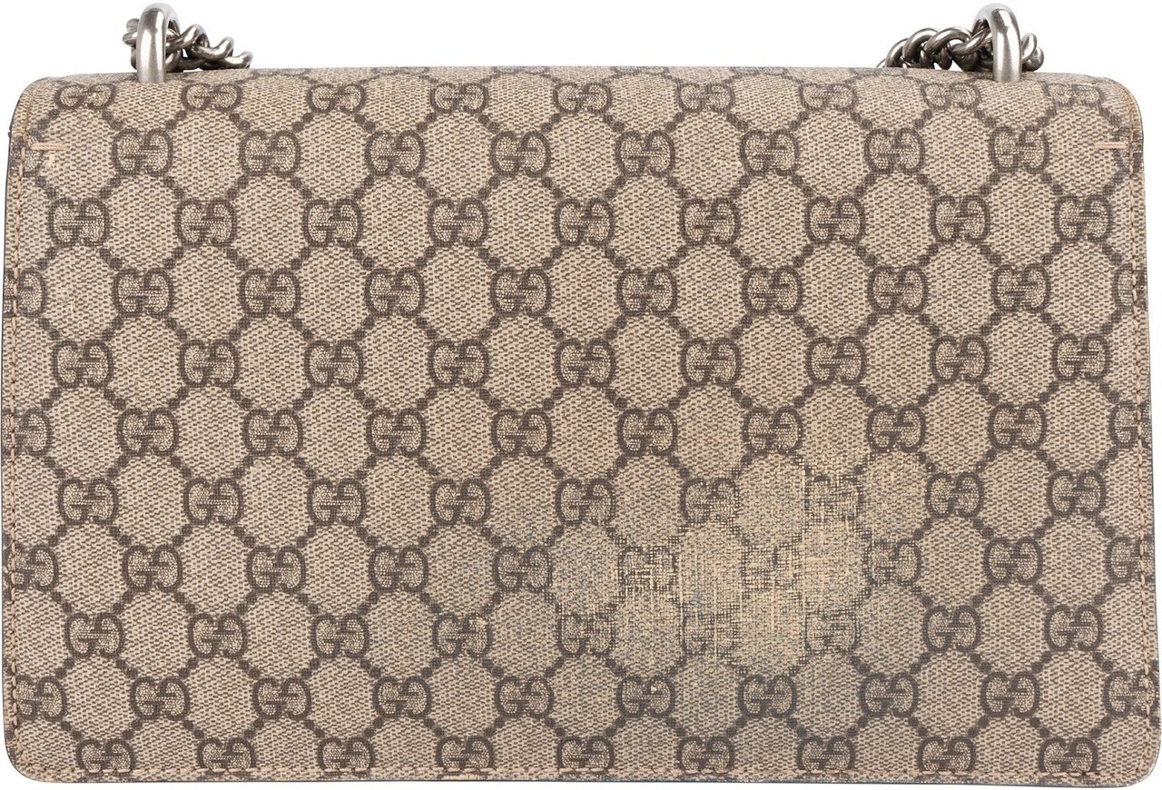 Gucci Gucci Monogram GG Supreme Suede Dionysus Shoulder Bag Beige