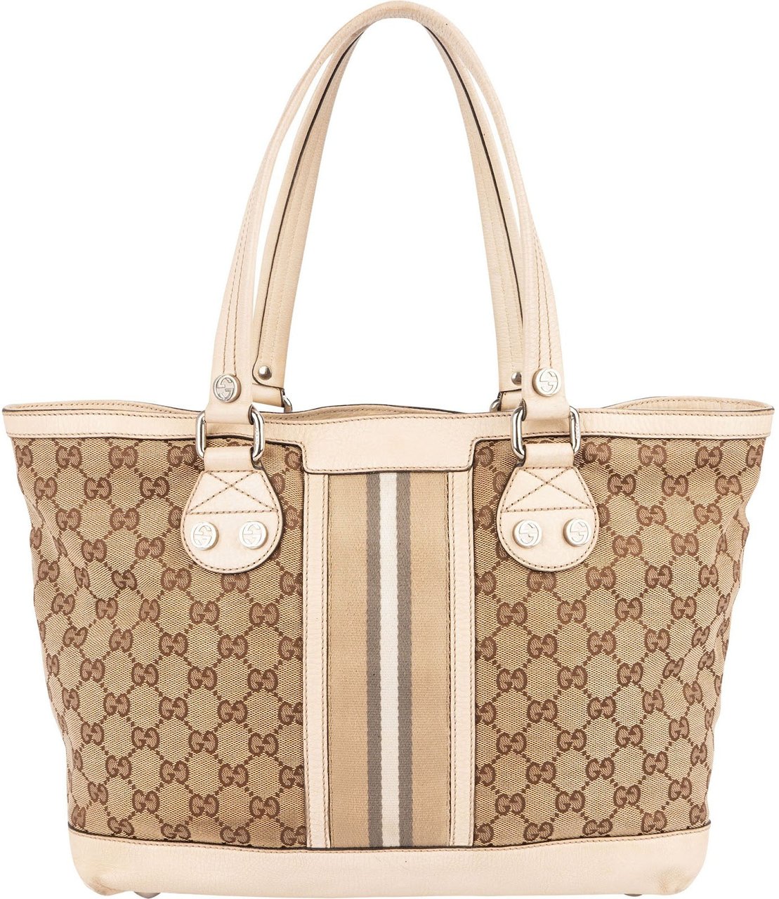 Gucci Monogram GG Canvas Jolicoeur Handbag Beige
