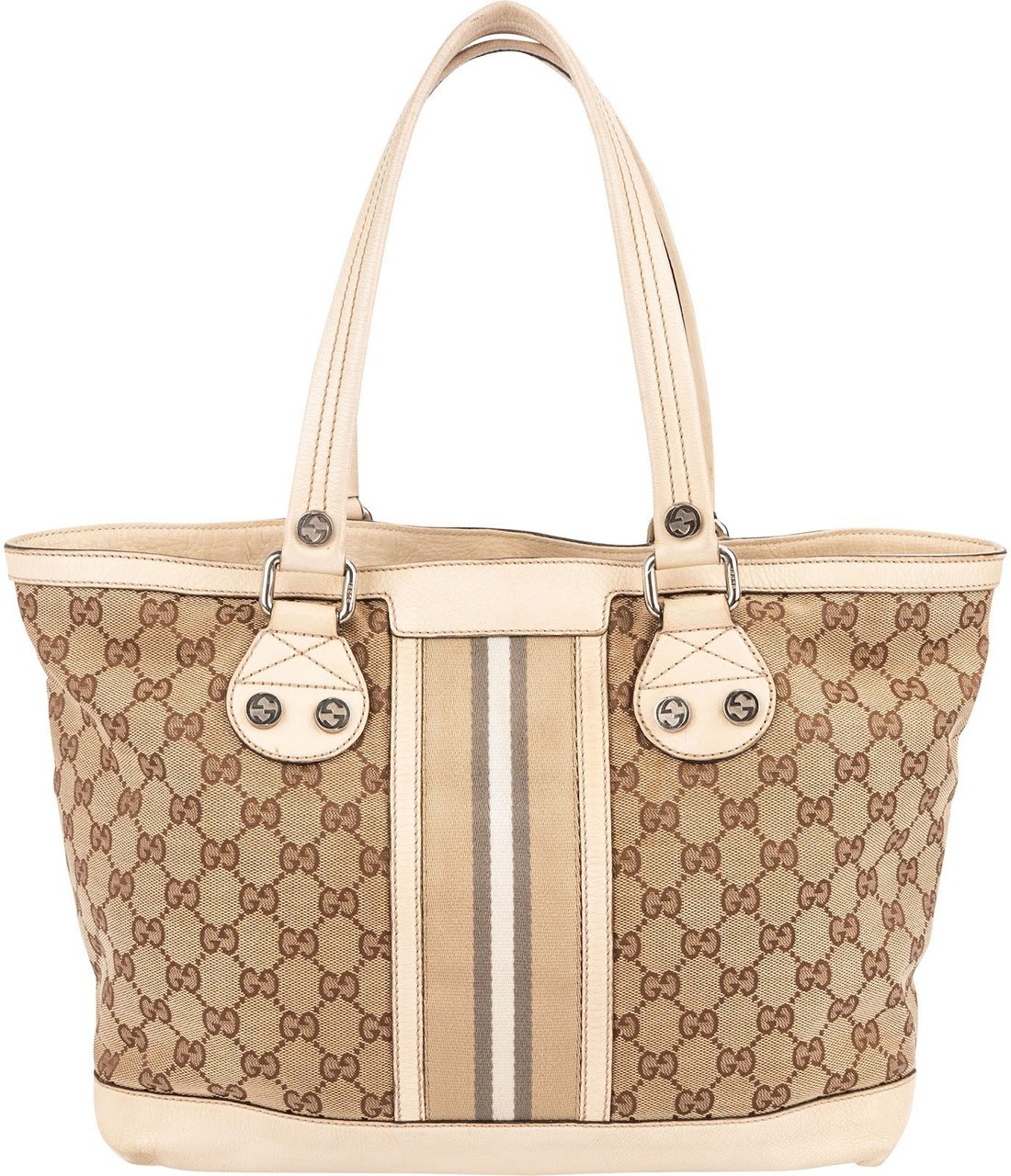 Gucci Monogram GG Canvas Jolicoeur Handbag Beige