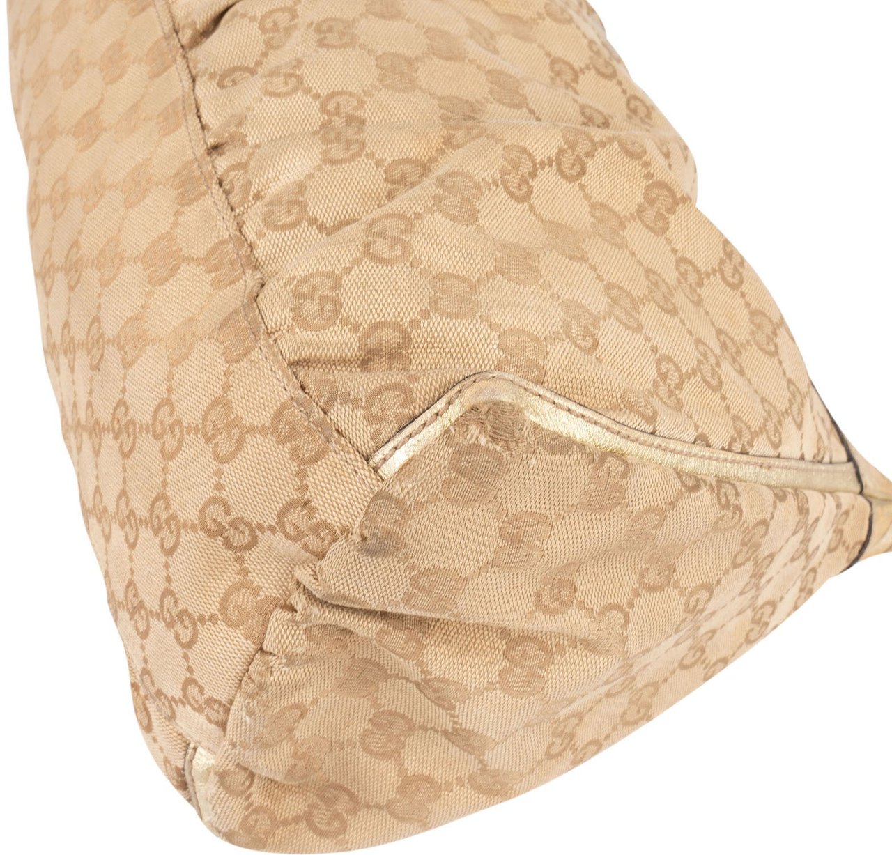 Gucci Gucci Monogram GG Canvas Abbey D-Ring Hobo Shoulder Bag Beige