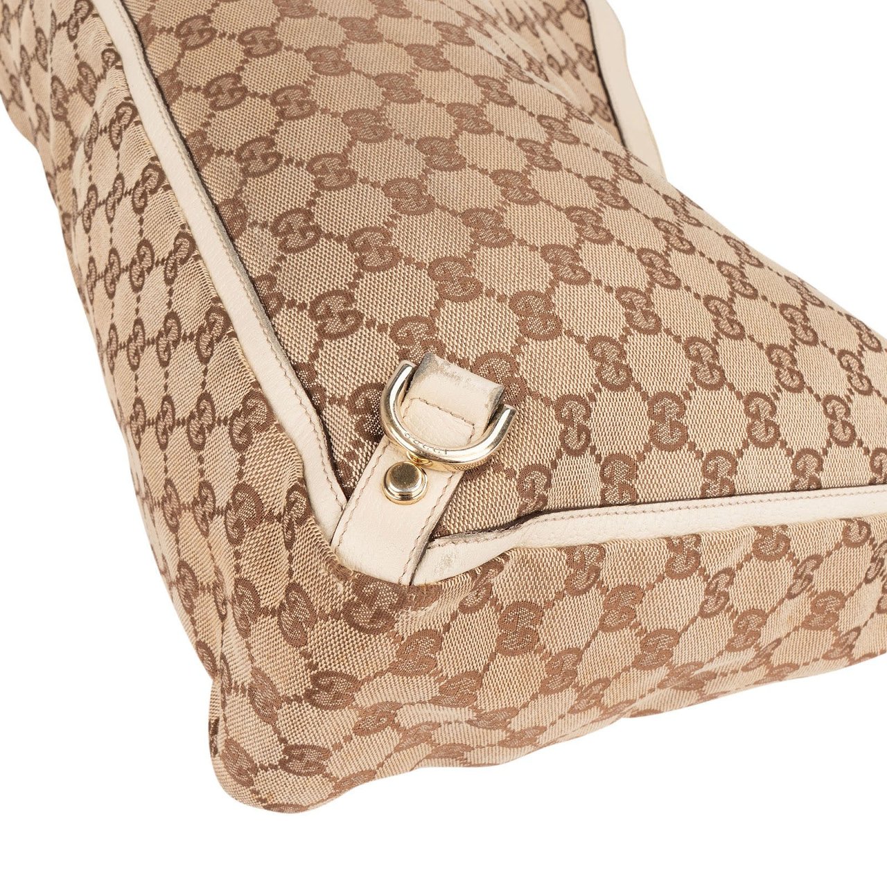 Gucci Gucci Monogram GG Canvas Abbey Handbag Beige