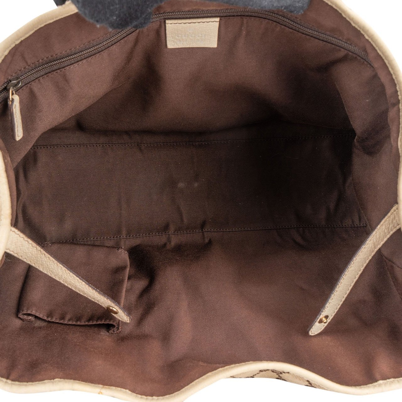 Gucci Monogram GG Canvas Princy Tote Shoulder Bag Beige