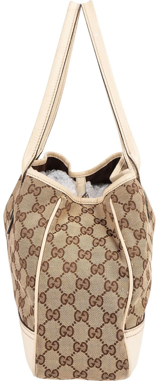 Gucci Monogram GG Canvas Princy Tote Shoulder Bag Beige