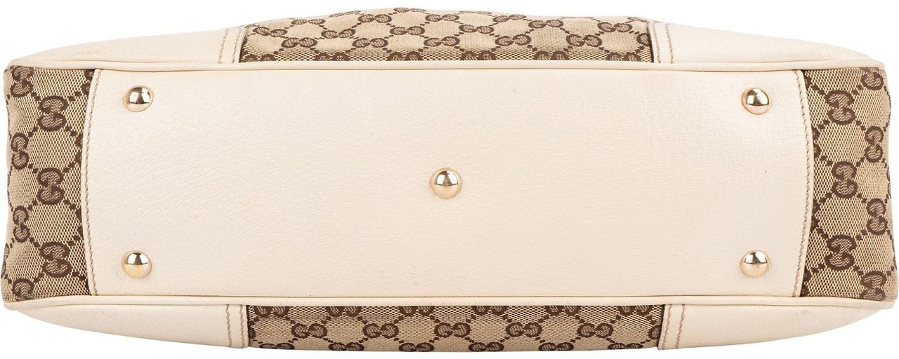 Gucci Monogram GG Canvas Princy Tote Shoulder Bag Beige