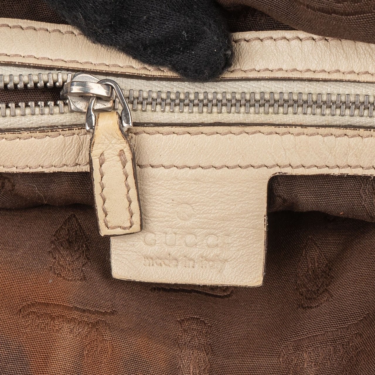 Gucci Gucci Monogram GG Canvas Twin Shoulder Bag Beige