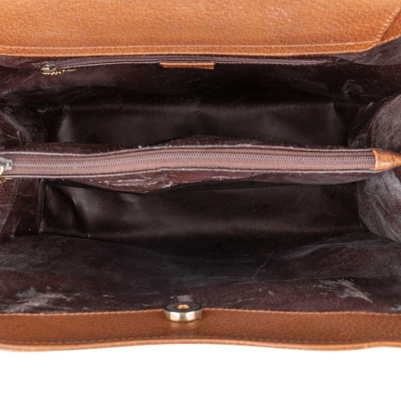 Gucci Gucci Brown Pebbled Leather Bamboo Top Handle Tote Handbag Bruin