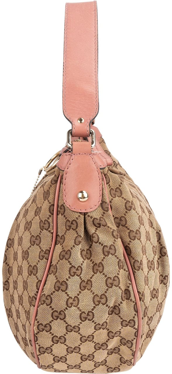 Gucci Gucci Monogram GG Sukey Hobo Shoulder Bag Beige