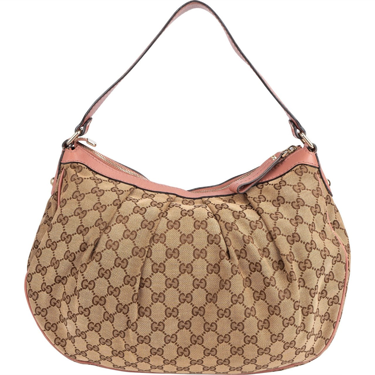 Gucci Gucci Monogram GG Sukey Hobo Shoulder Bag Beige