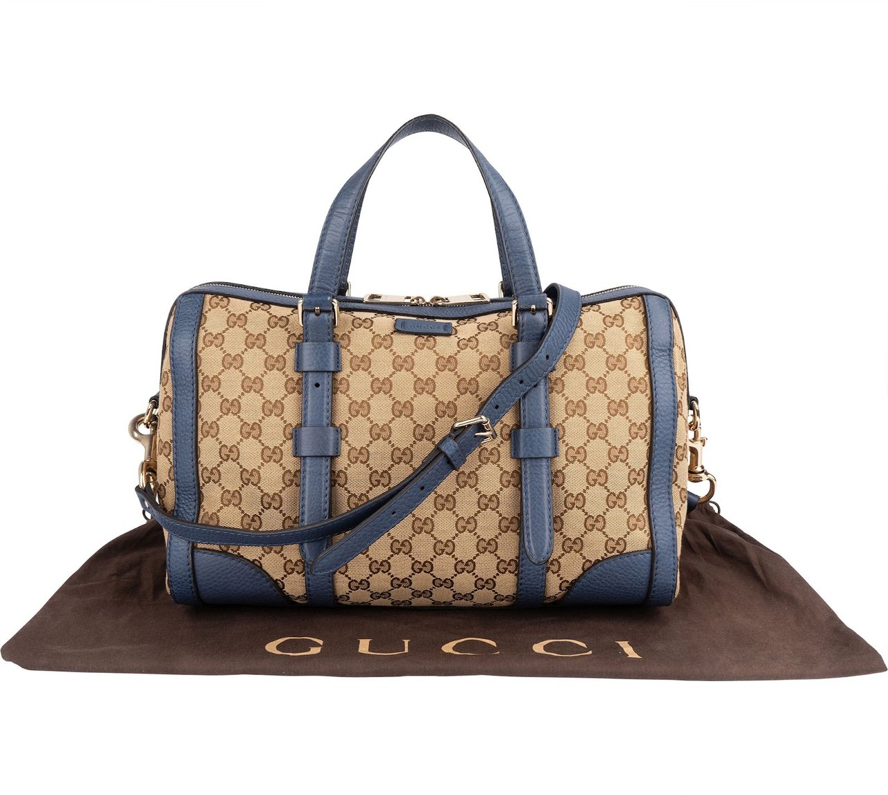 Gucci Gucci Monogram GG Boston Handbag Beige