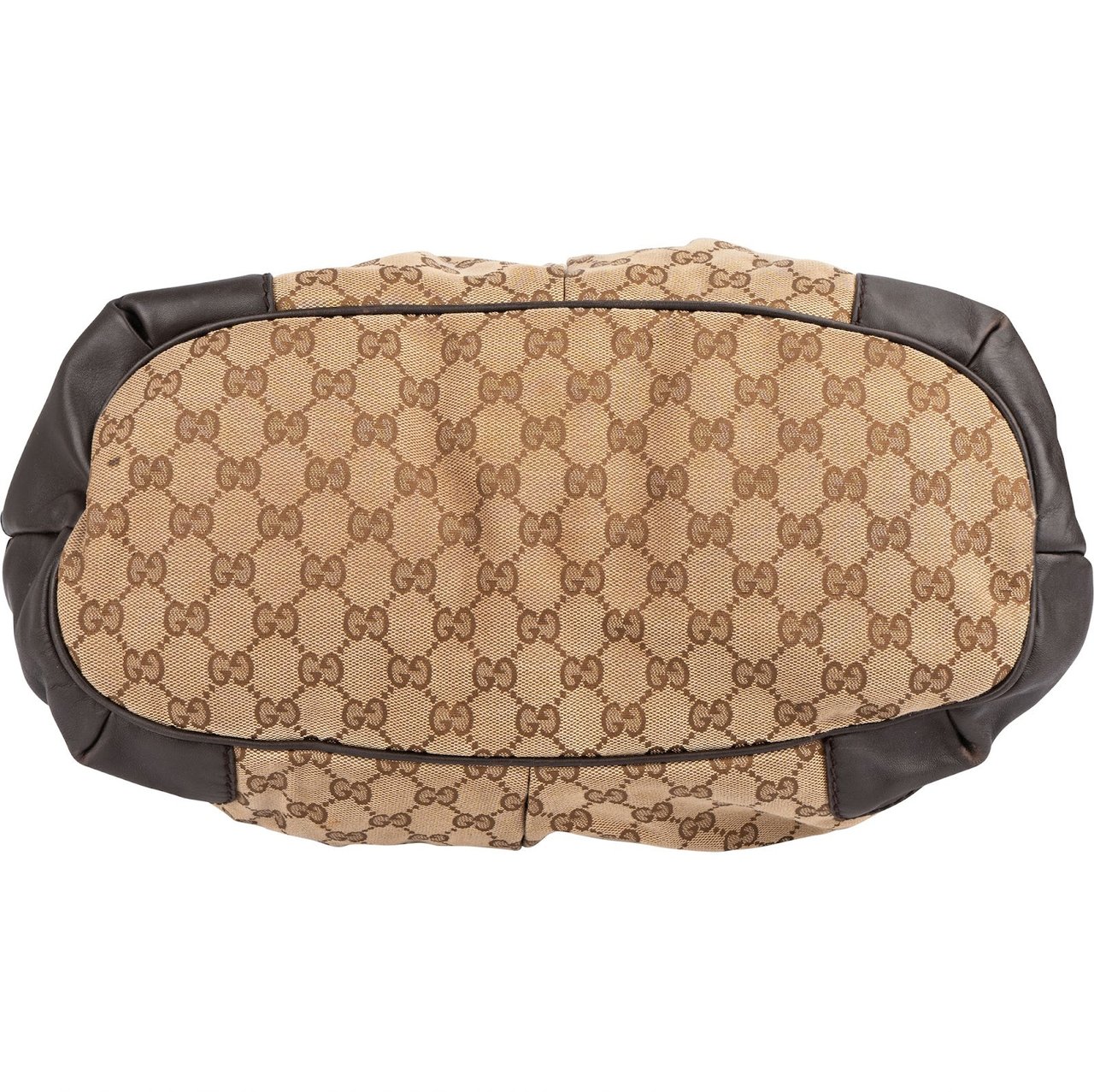 Gucci Gucci Monogram GG Canvas Sukey Tote Handbag Beige