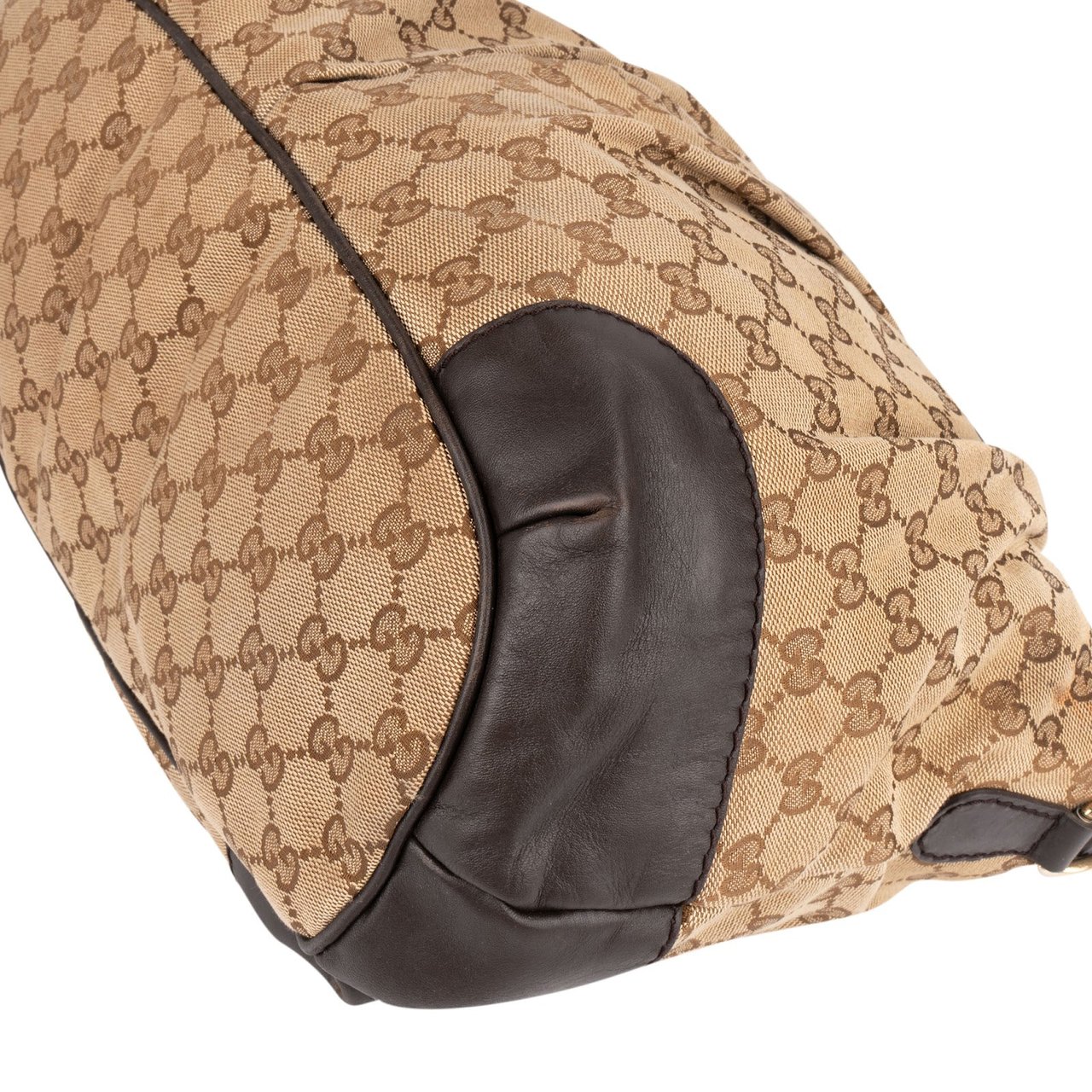 Gucci Gucci Monogram GG Canvas Sukey Tote Handbag Beige