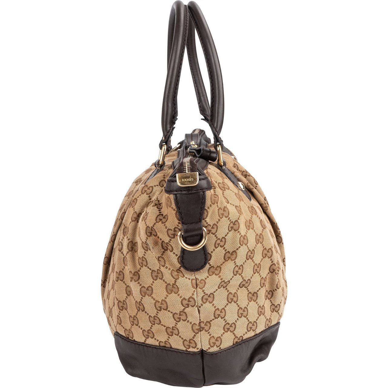 Gucci Gucci Monogram GG Canvas Sukey Tote Handbag Beige