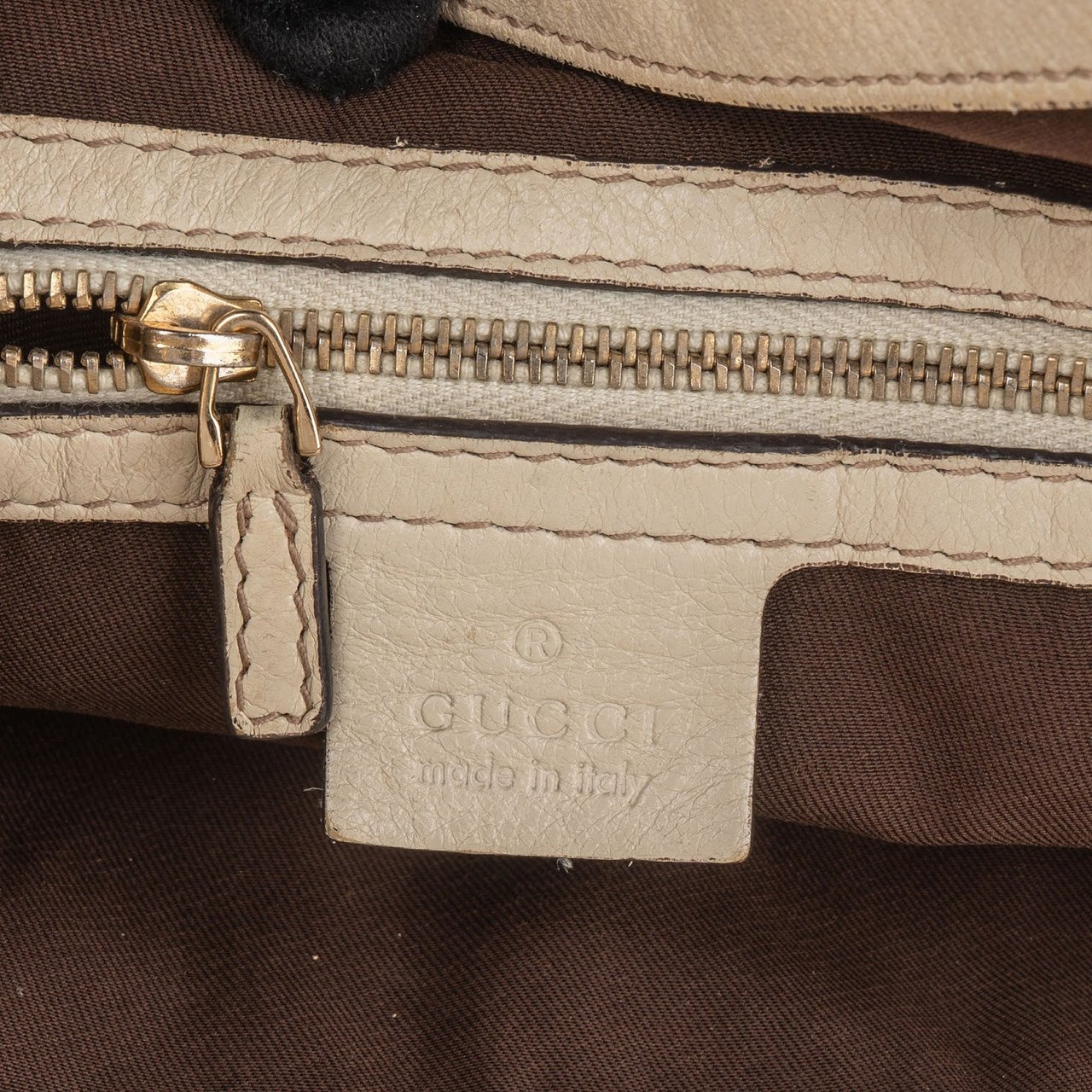 Gucci Gucci Monogram GG Canvas Interlocking G Hobo Handbag Beige