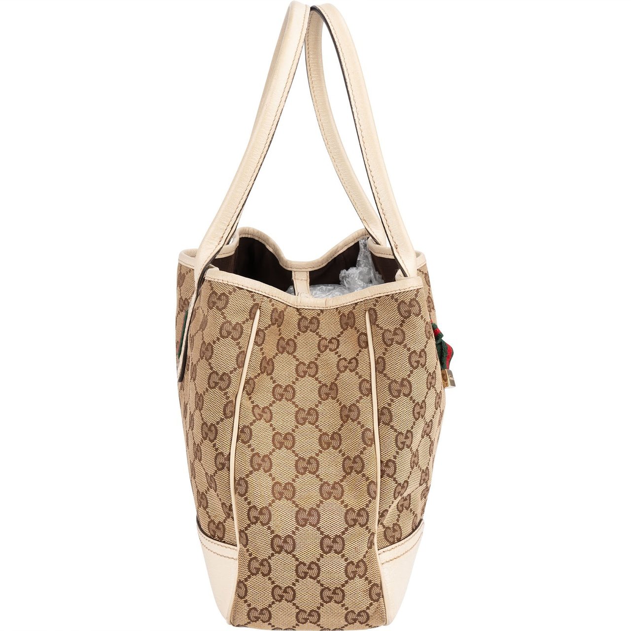 Gucci Monogram GG Princy Tote Handbag Bruin