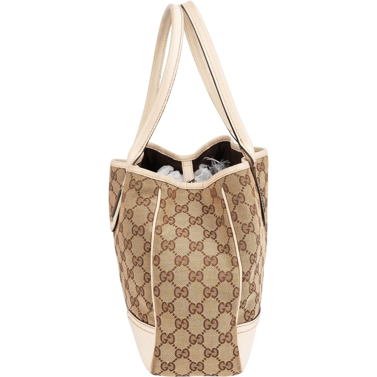 Gucci Monogram GG Princy Tote Handbag Bruin