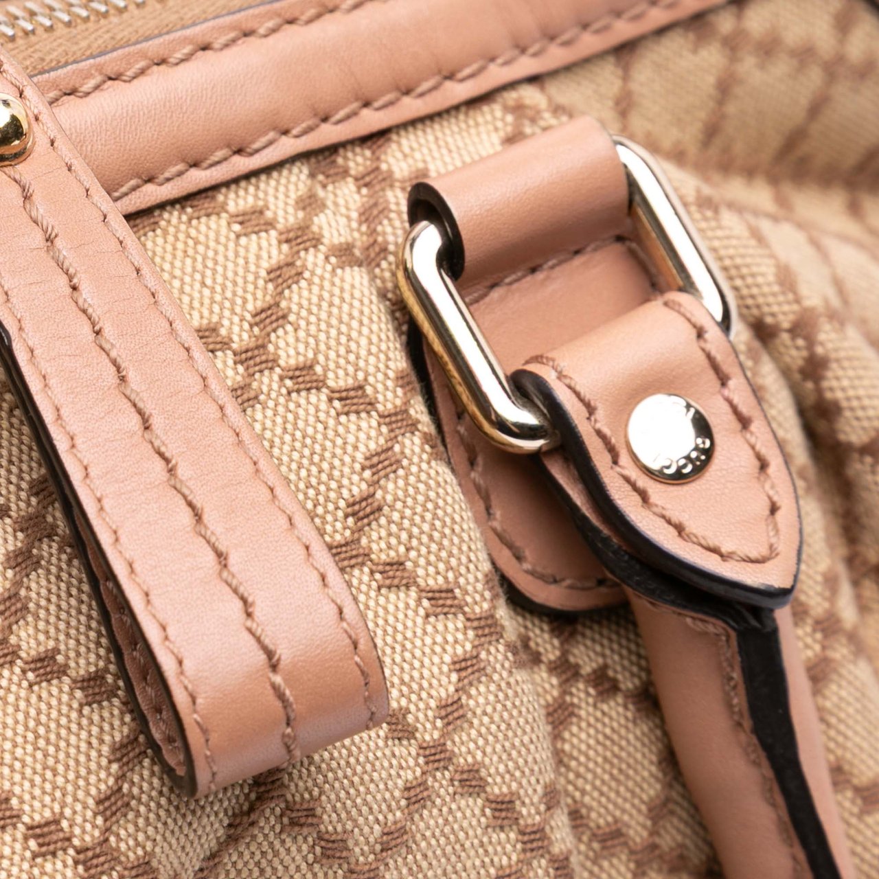 Gucci Diamante Canvas Sukey Satchel Bruin