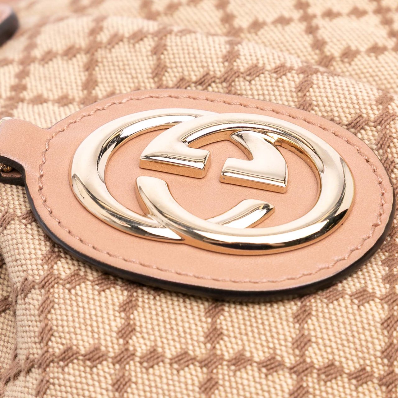 Gucci Diamante Canvas Sukey Satchel Bruin