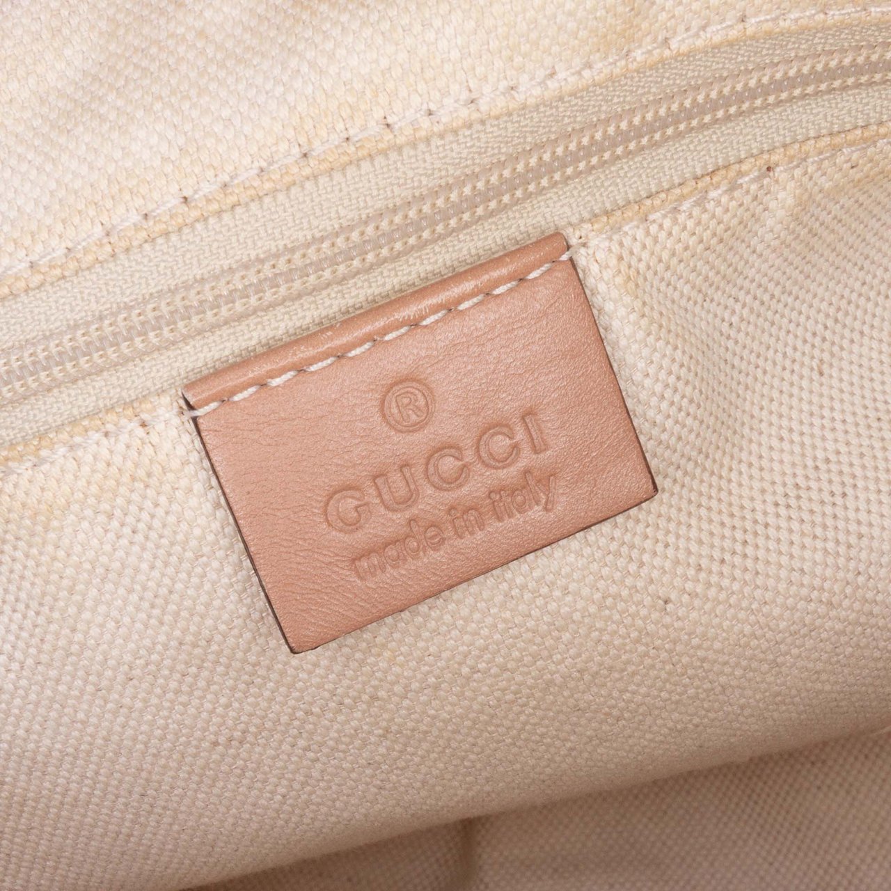 Gucci Diamante Canvas Sukey Satchel Bruin