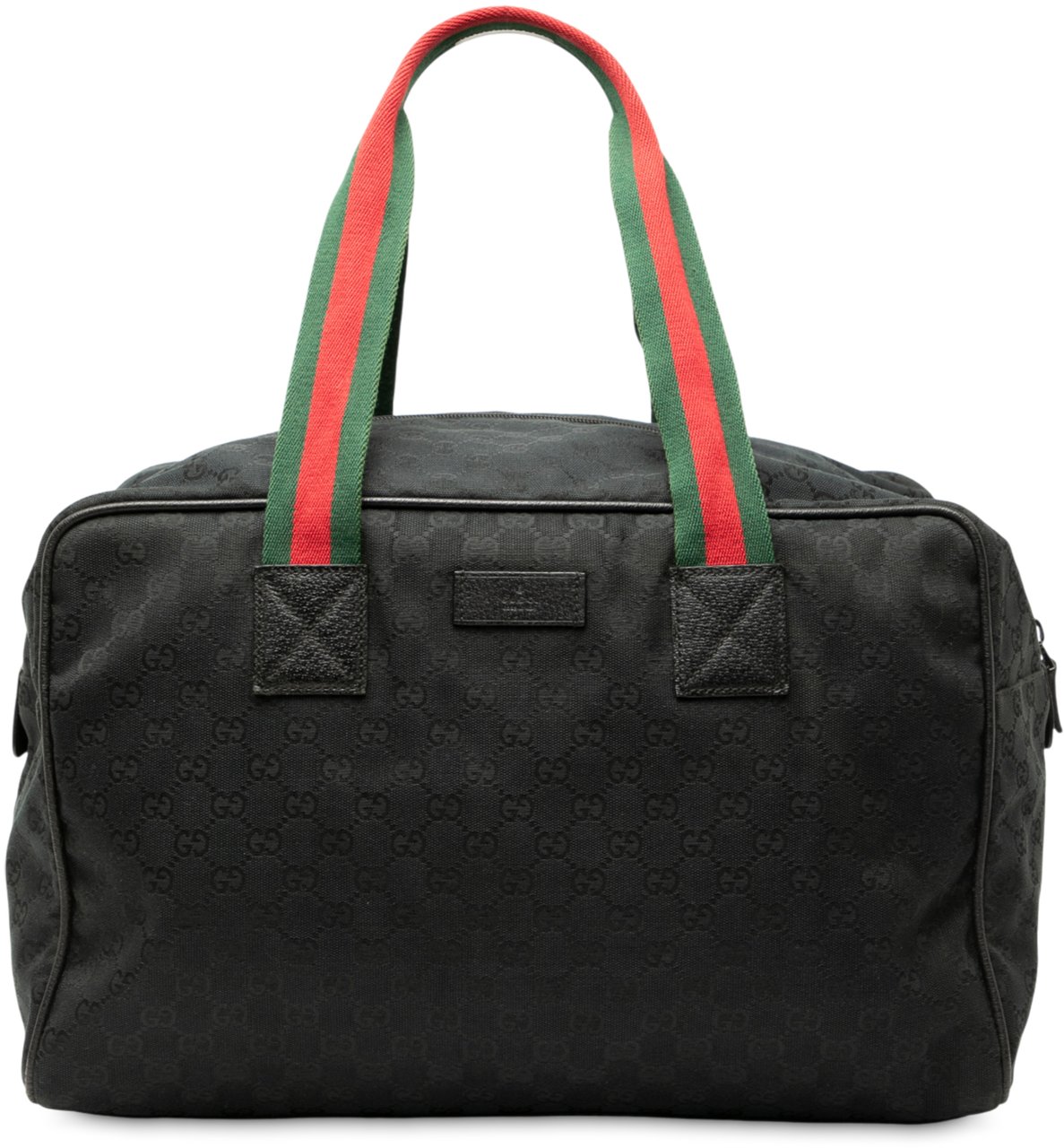 Gucci GG Canvas Web Travel Bag Zwart