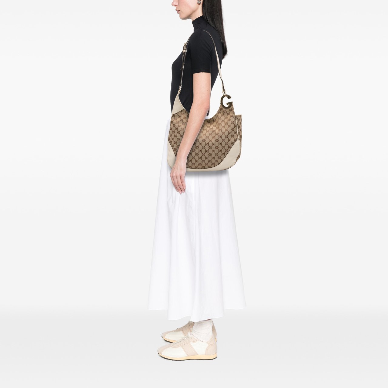 Gucci GG Canvas Charlotte Crossbody Bruin