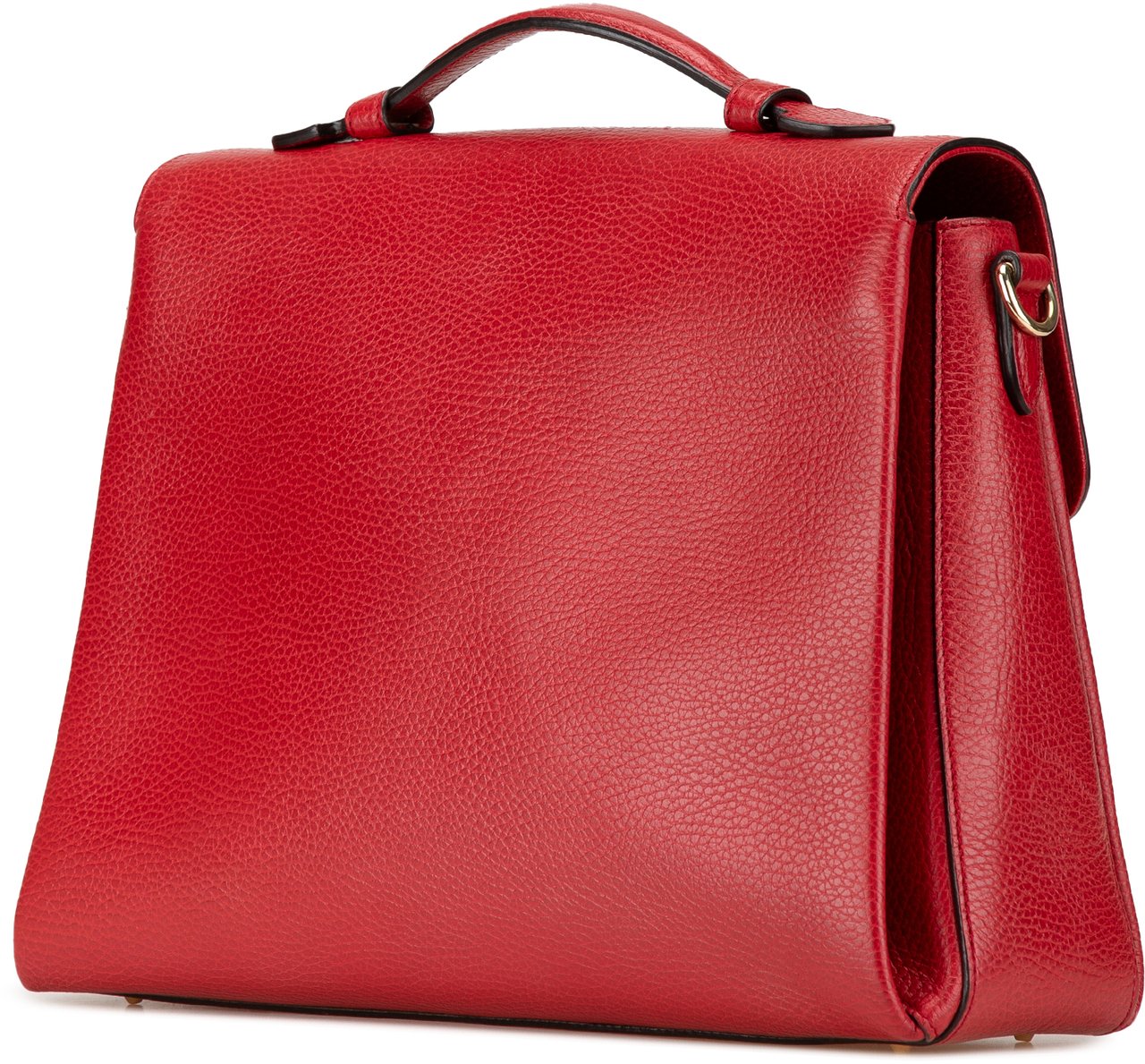 Gucci Medium Dollar Calf Interlocking G Satchel Rood