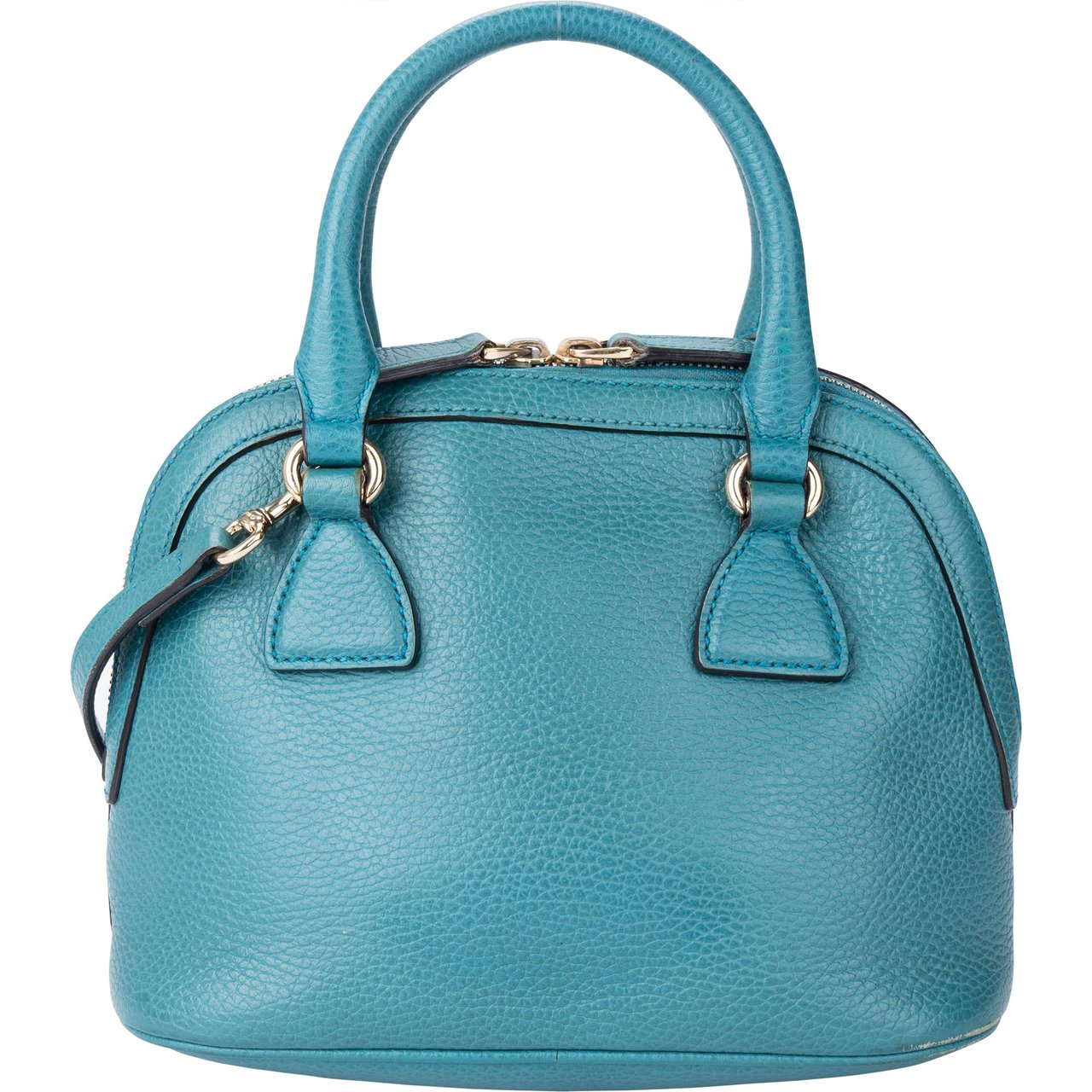 Gucci Gucci Blue Leather GG Handbag Blauw