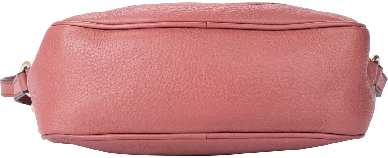 Gucci Gucci Pink Leather GG Soho Crossbody Bag Roze