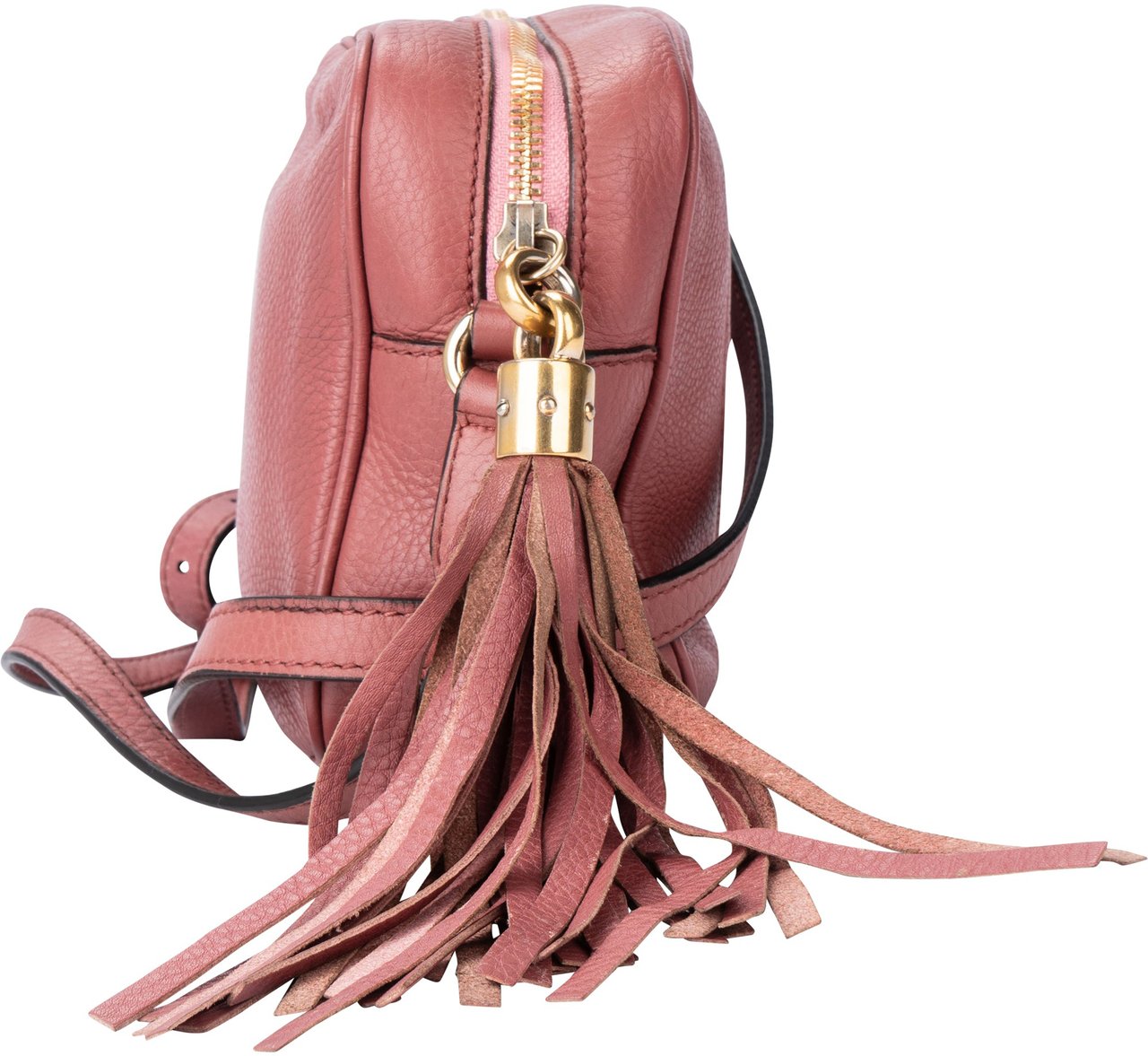 Gucci Gucci Pink Leather GG Soho Crossbody Bag Roze