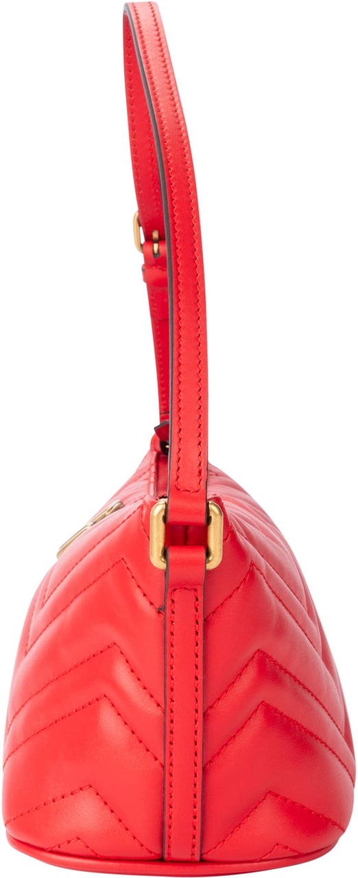 Gucci Gucci Rosso Leather Marmont Shoulder Bag Divers