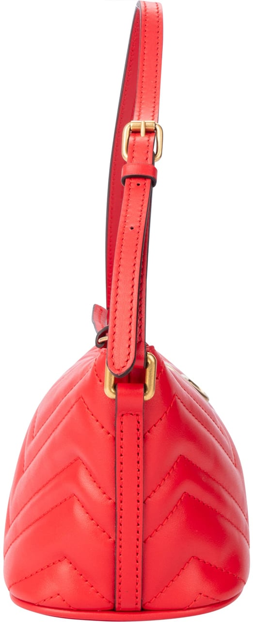 Gucci Gucci Rosso Leather Marmont Shoulder Bag Divers