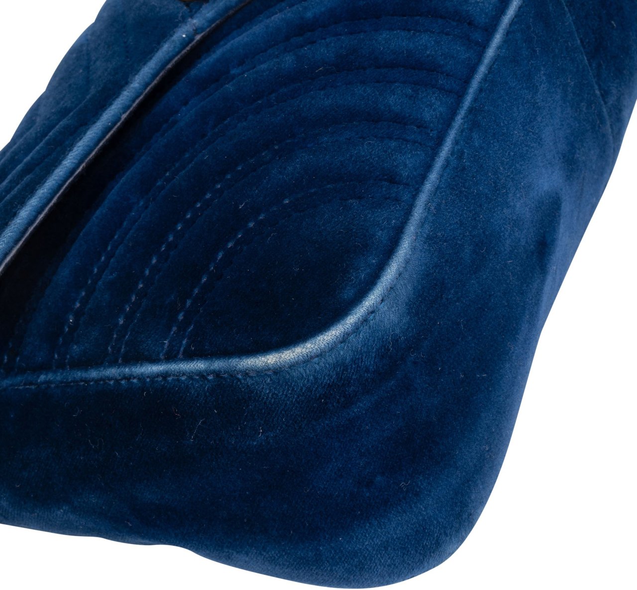Gucci Gucci Blu Satin Marmont Stitch Crossbody Bag Divers