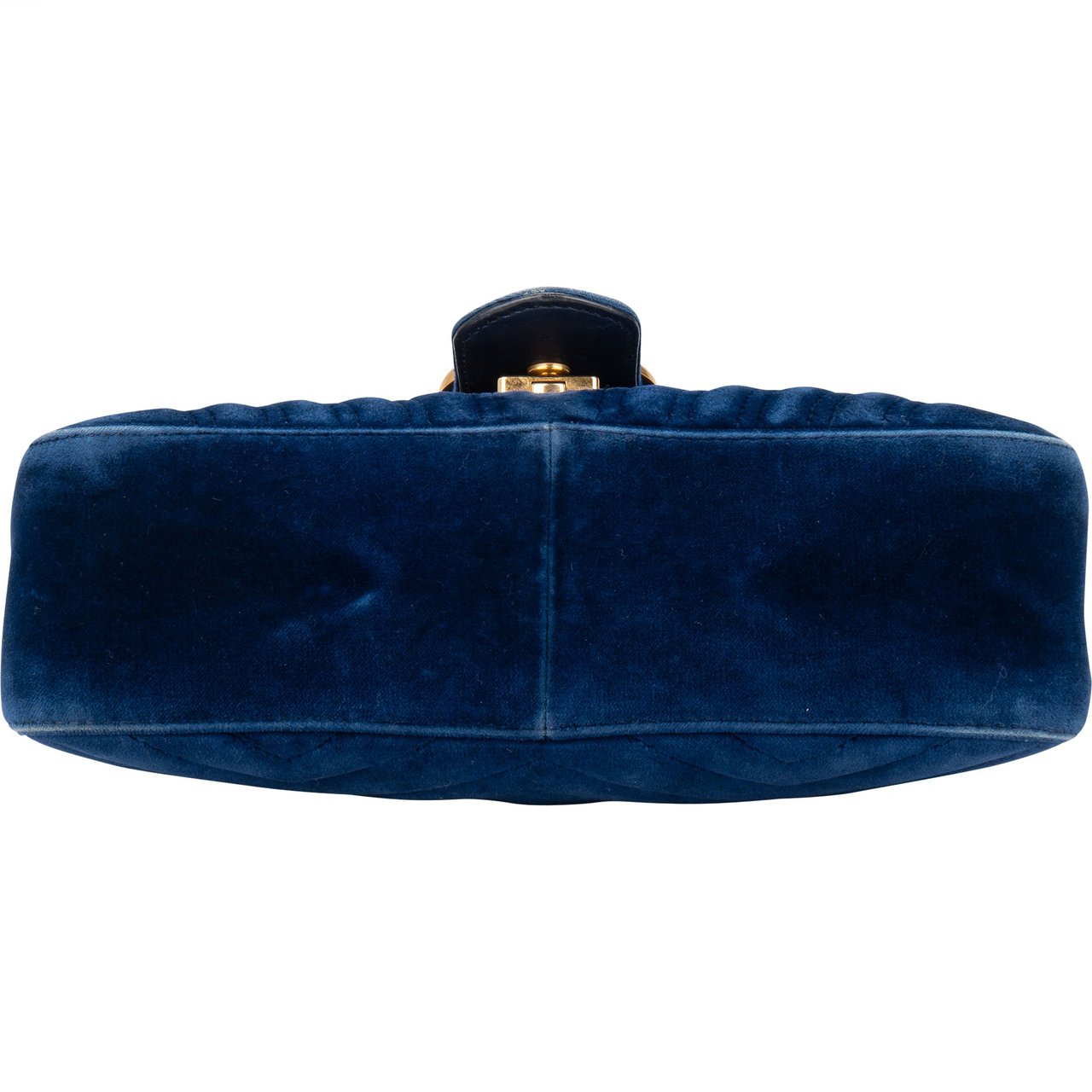 Gucci Gucci Blu Satin Marmont Stitch Crossbody Bag Divers