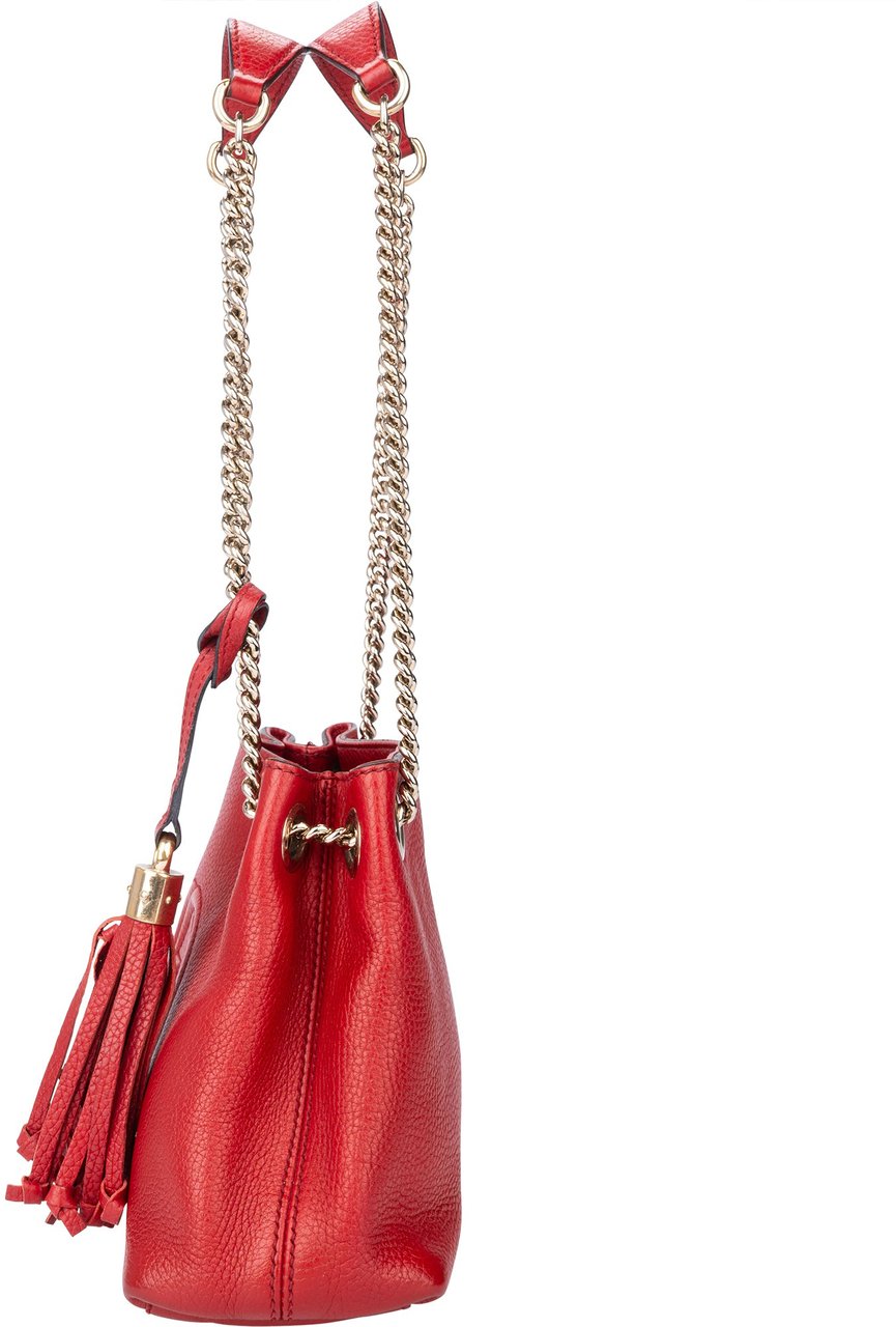 Gucci Rosso Leather GG Soho Crossbody Bag Divers