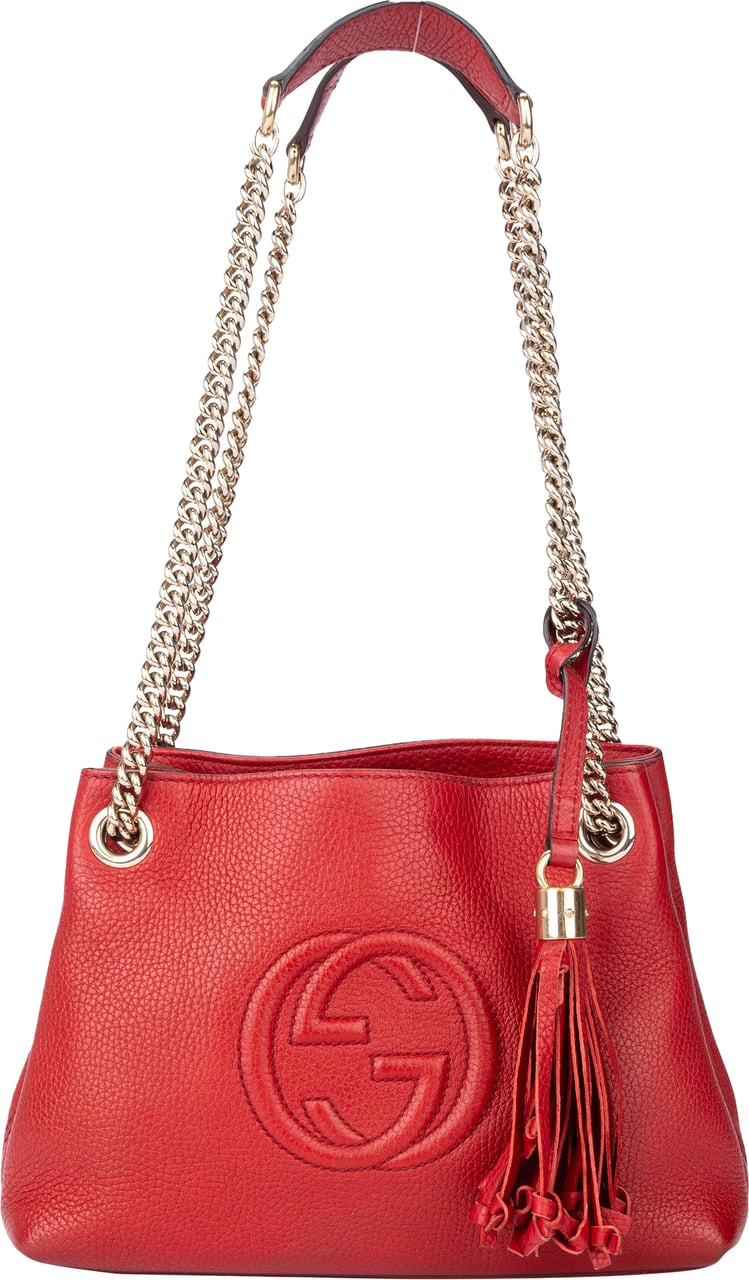 Gucci Gucci Rosso Leather GG Soho Crossbody Bag Divers