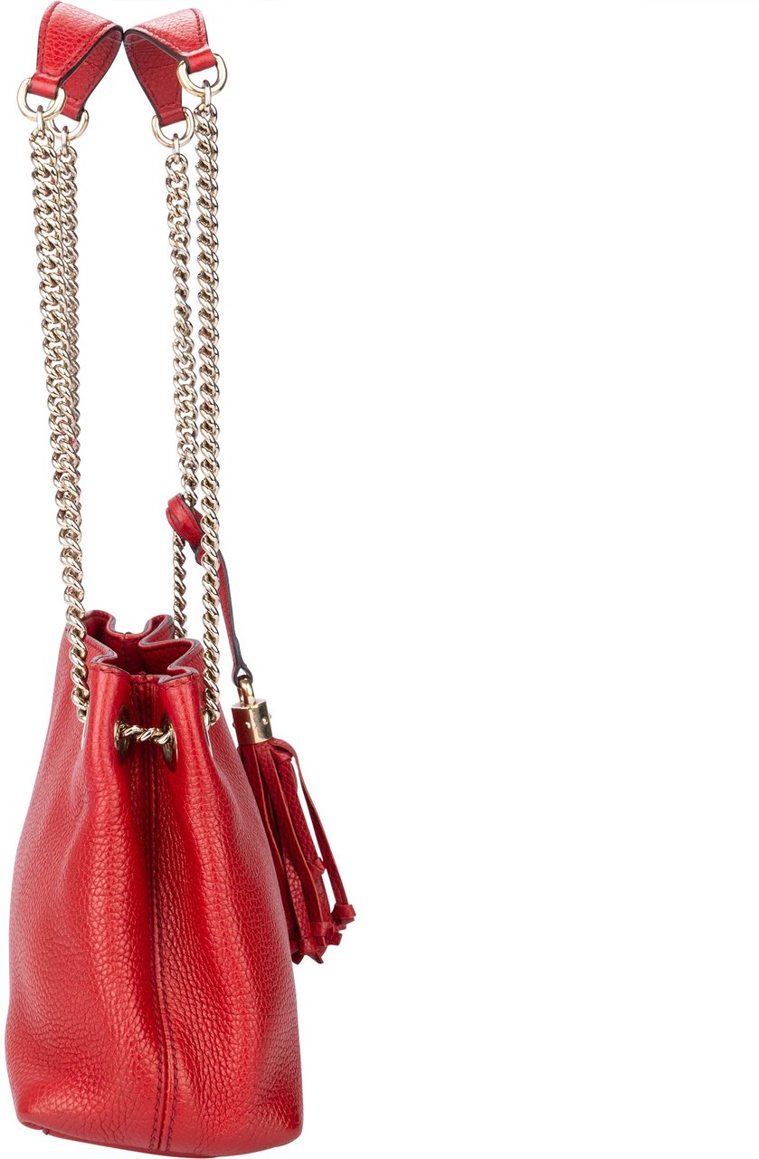 Gucci Gucci Rosso Leather GG Soho Crossbody Bag Divers