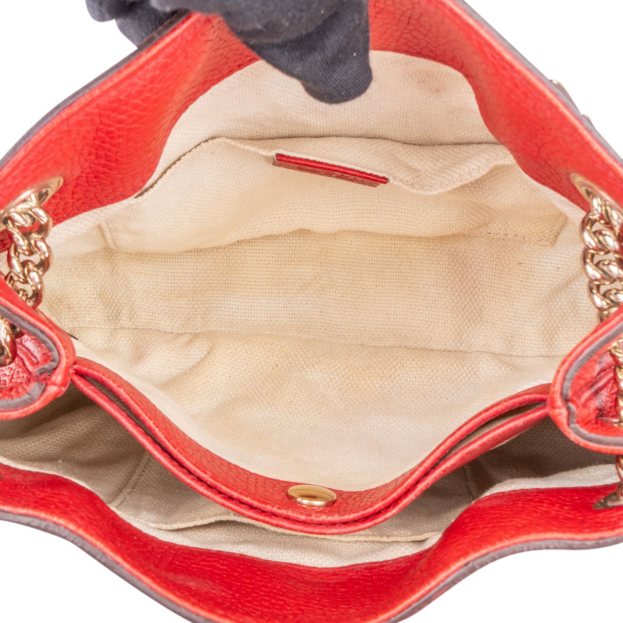 Gucci Gucci Rosso Leather GG Soho Crossbody Bag Divers