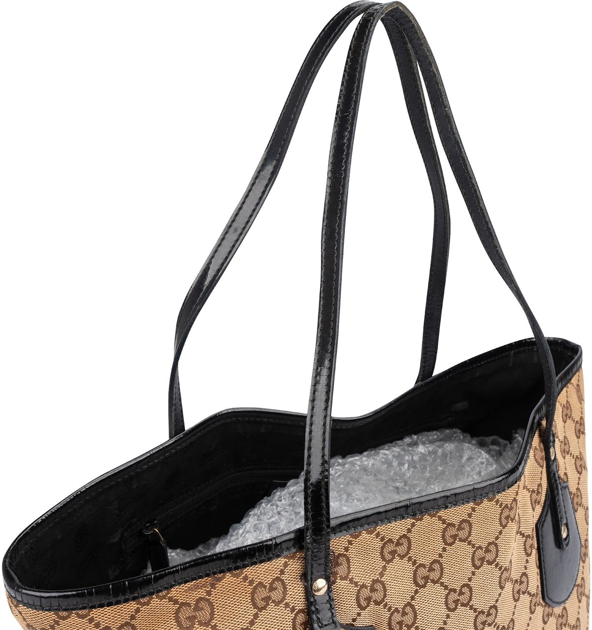 Gucci Gucci Monogram GG Joli Tote Shoulder Bag Beige