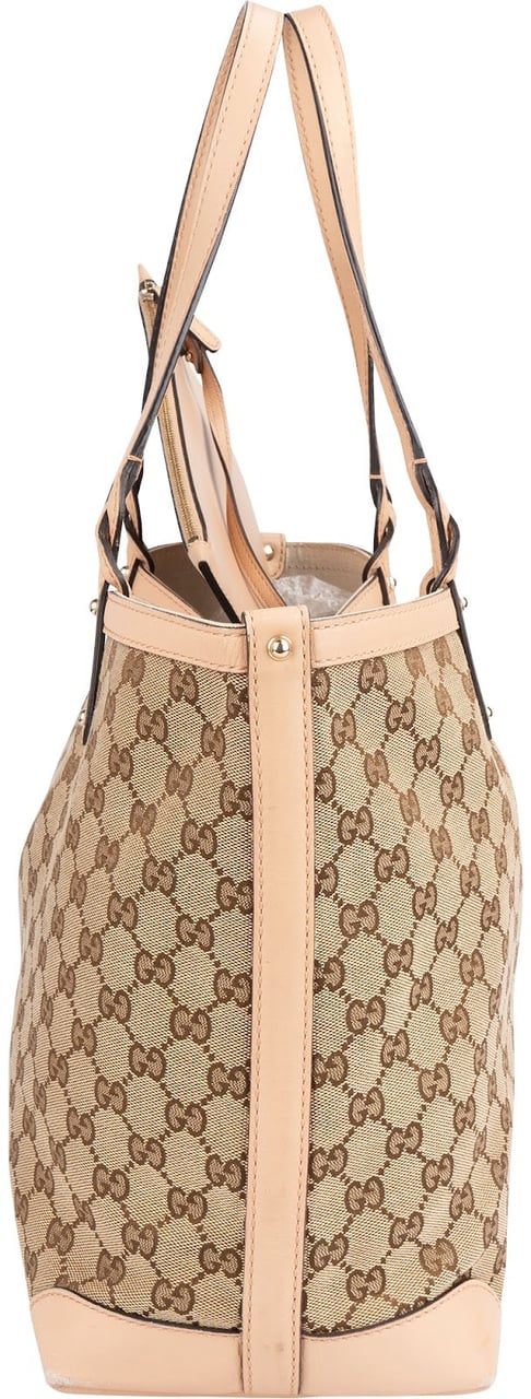 Gucci Gucci Monogram GG Tote Shoulder Bag Beige