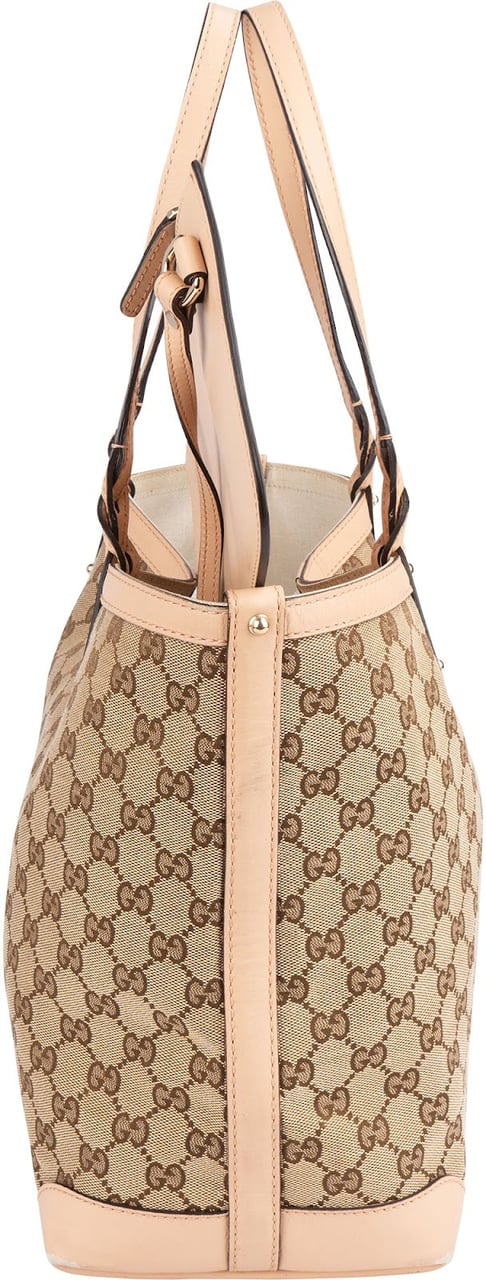 Gucci Gucci Monogram GG Tote Shoulder Bag Beige