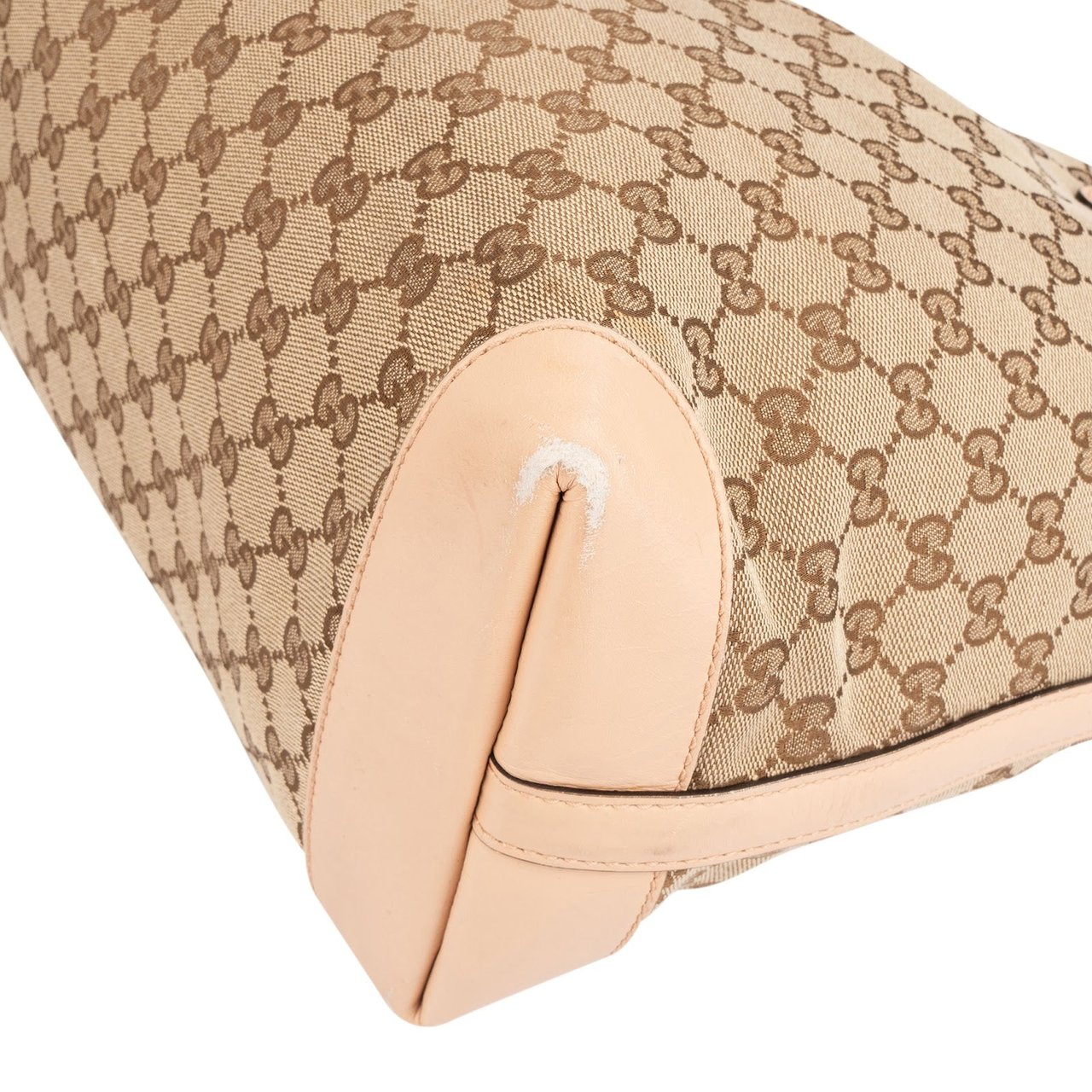 Gucci Gucci Monogram GG Tote Shoulder Bag Beige