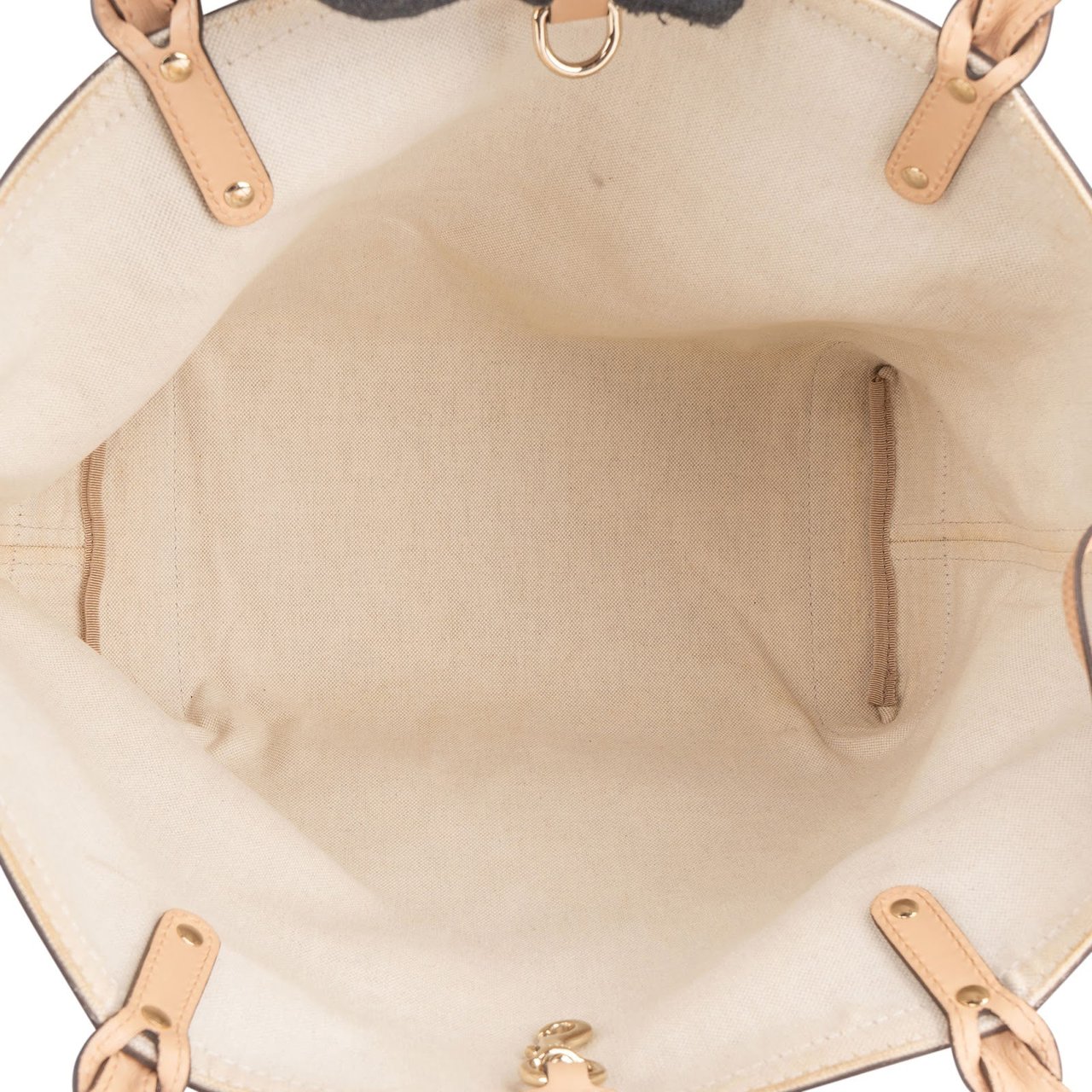 Gucci Gucci Monogram GG Tote Shoulder Bag Beige