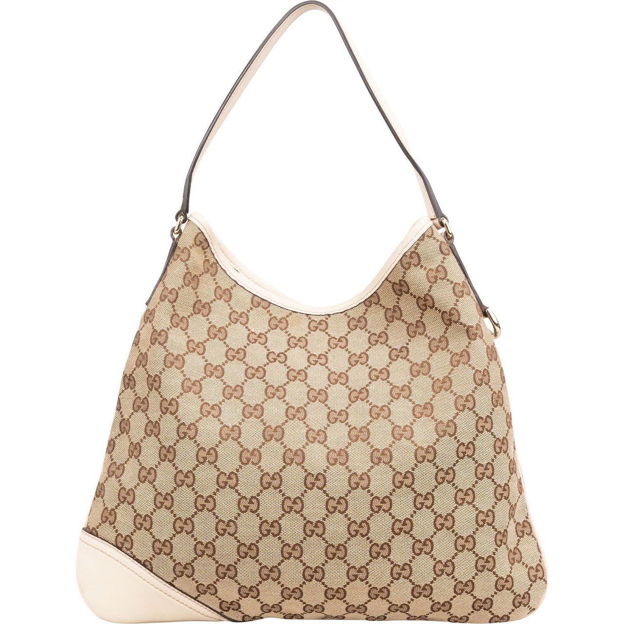 Gucci Gucci Monogram GG Canvas Interlocking G Hobo Shoulder Bag Beige