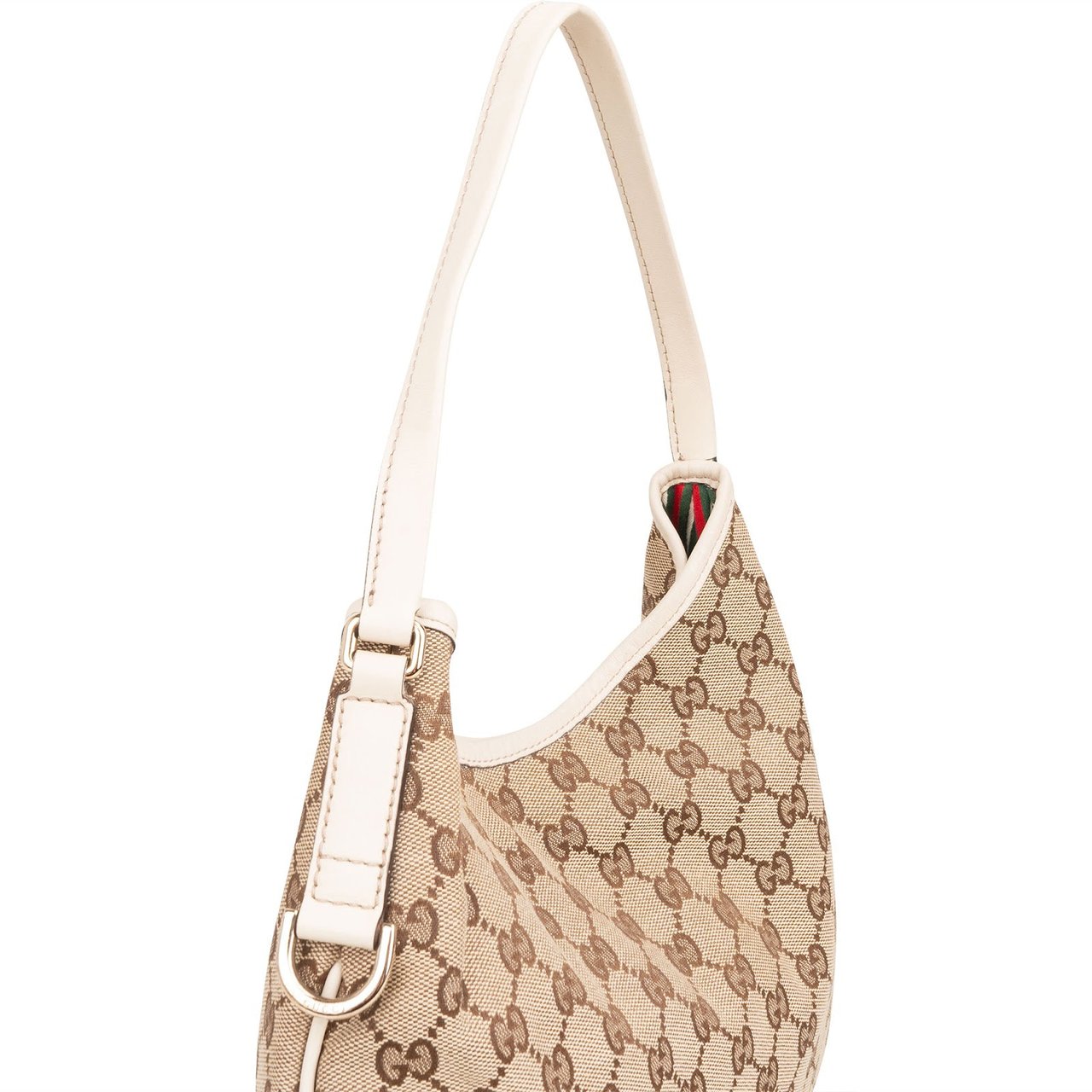 Gucci Gucci Monogram GG Canvas Interlocking G Hobo Shoulder Bag Beige
