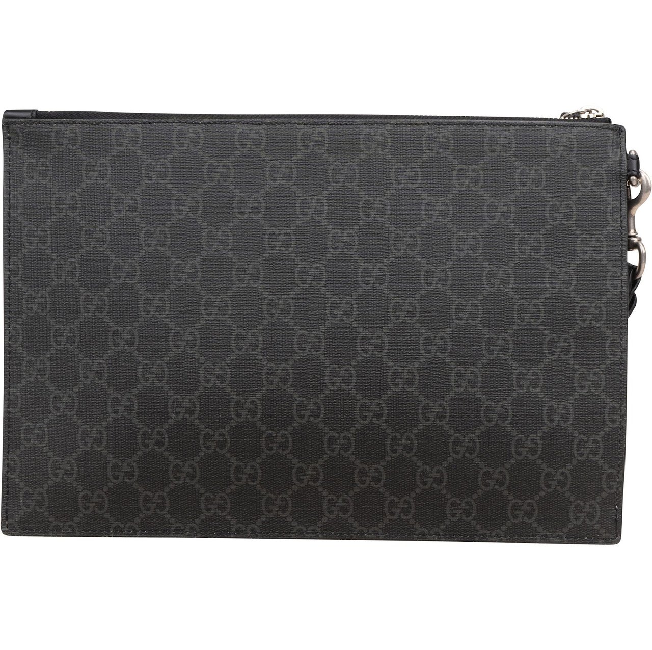 Gucci Monogram GG Supreme Canvas Kingsnake Clutch Zwart