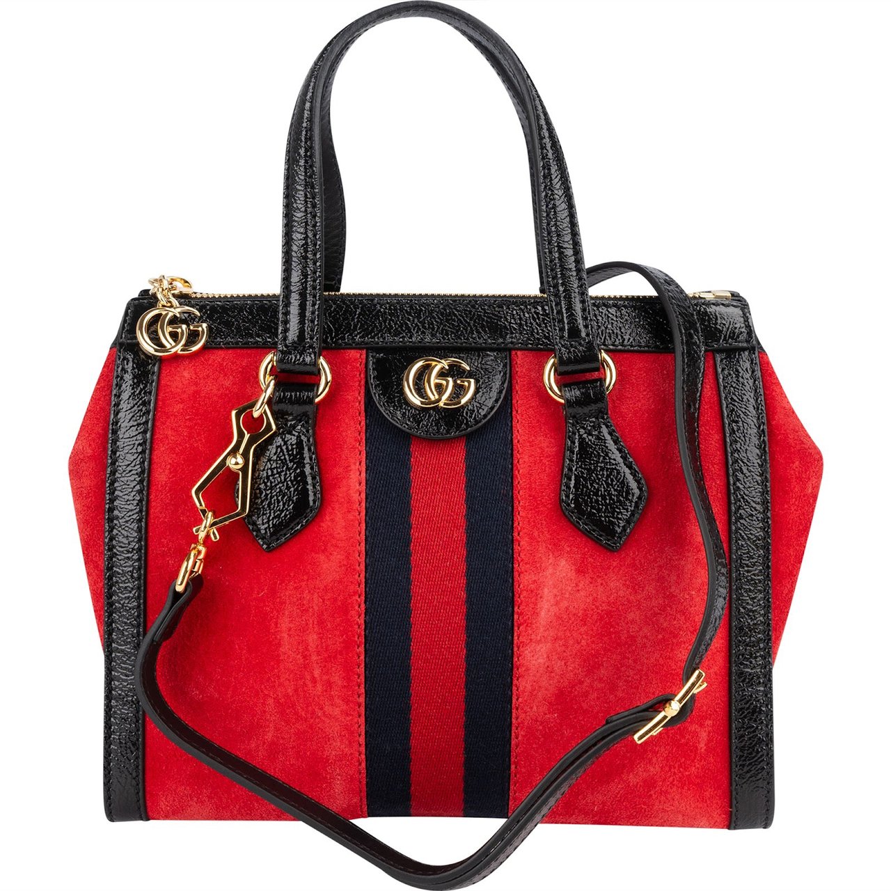 Gucci Patent Leather Suede Ophidia Small Handbag Divers
