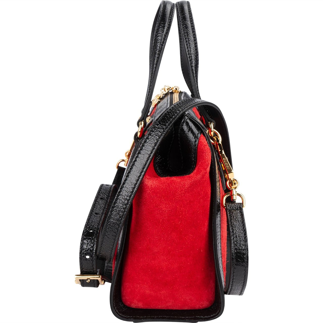 Gucci Patent Leather Suede Ophidia Small Handbag Divers