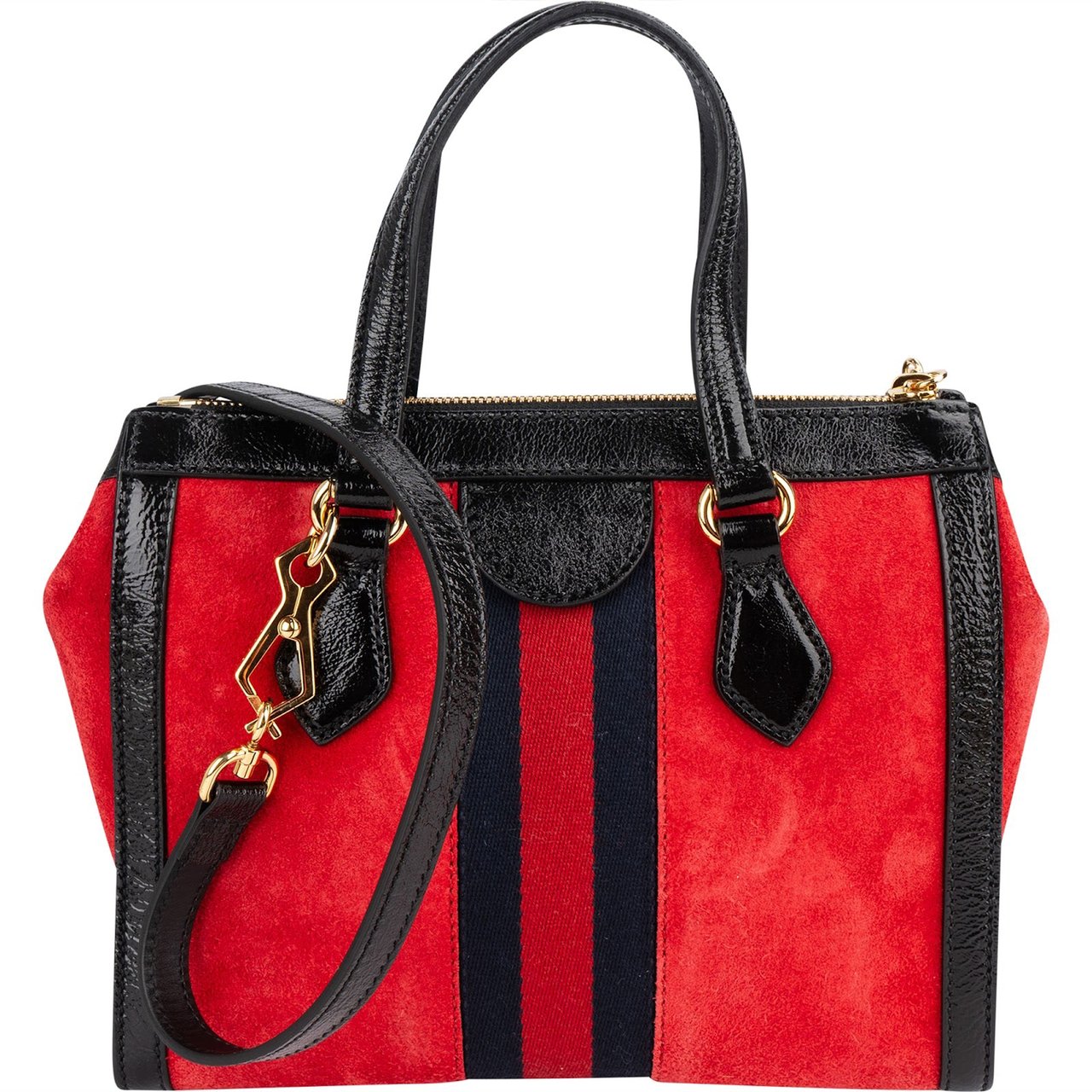 Gucci Patent Leather Suede Ophidia Small Handbag Divers