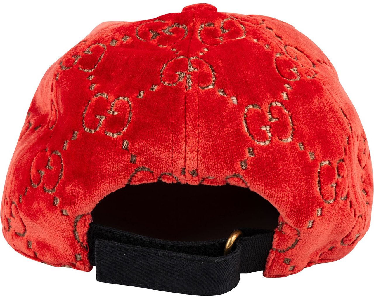 Gucci Red Samt GG Velvet Baseball Cap (S) Rood